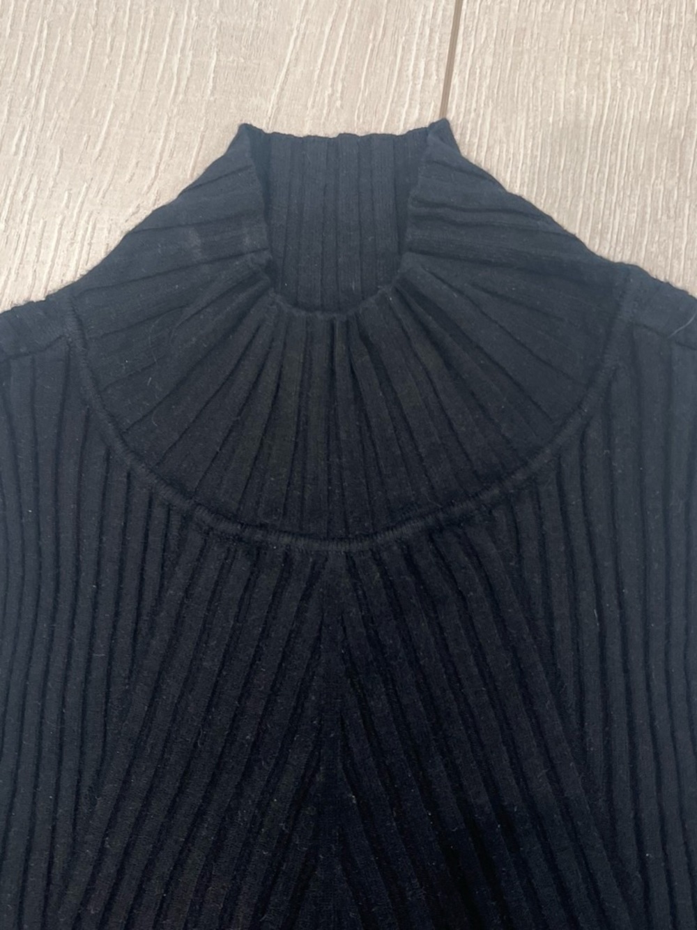 INC International Concepts Black Ribbed Turtleneck Sweater